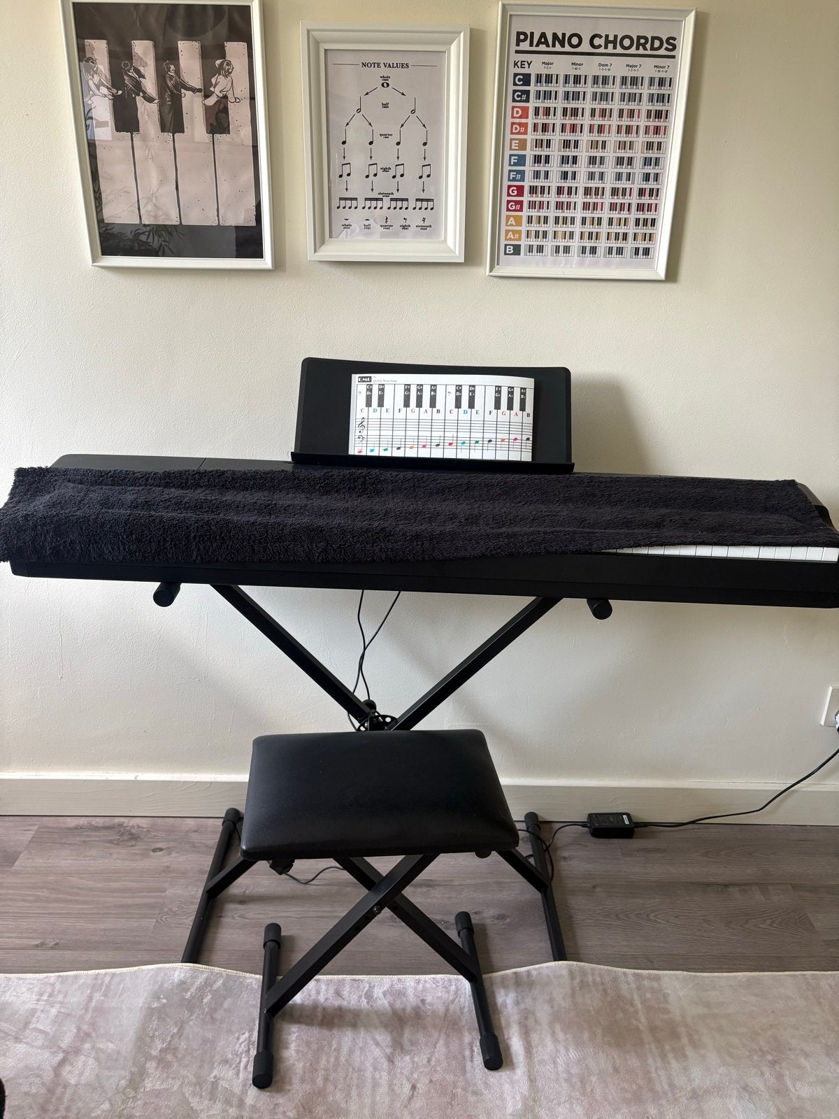 Casio Privia PX-160 Digitale Piano met standaard en kruk, Ophalen, Zwart, Digitaal, Zo goed als nieuw