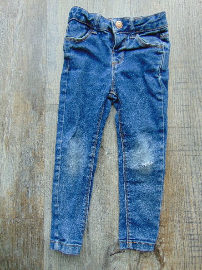 Lange broek maat 104 blauw spijkerbroek skinny, Kinderen en Baby's, Ophalen of Verzenden, Gebruikt, Meisje, Broek