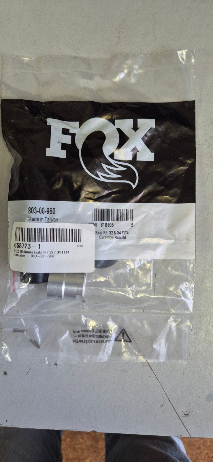 Fox Seal Kit 32 & 34 F100 Cartridge Rebuild, Fietsen en Brommers, Fietsonderdelen, Nieuw, Ophalen of Verzenden, Mountainbike, Rubber
