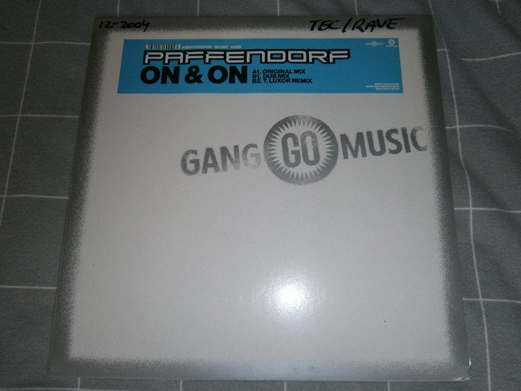 Paffendorf – On & On. 2004. Gang Go Music Trance Tech Trance, Cd's en Dvd's, Vinyl | Dance en House, Ophalen, Trance, Inclusief binnenhoes