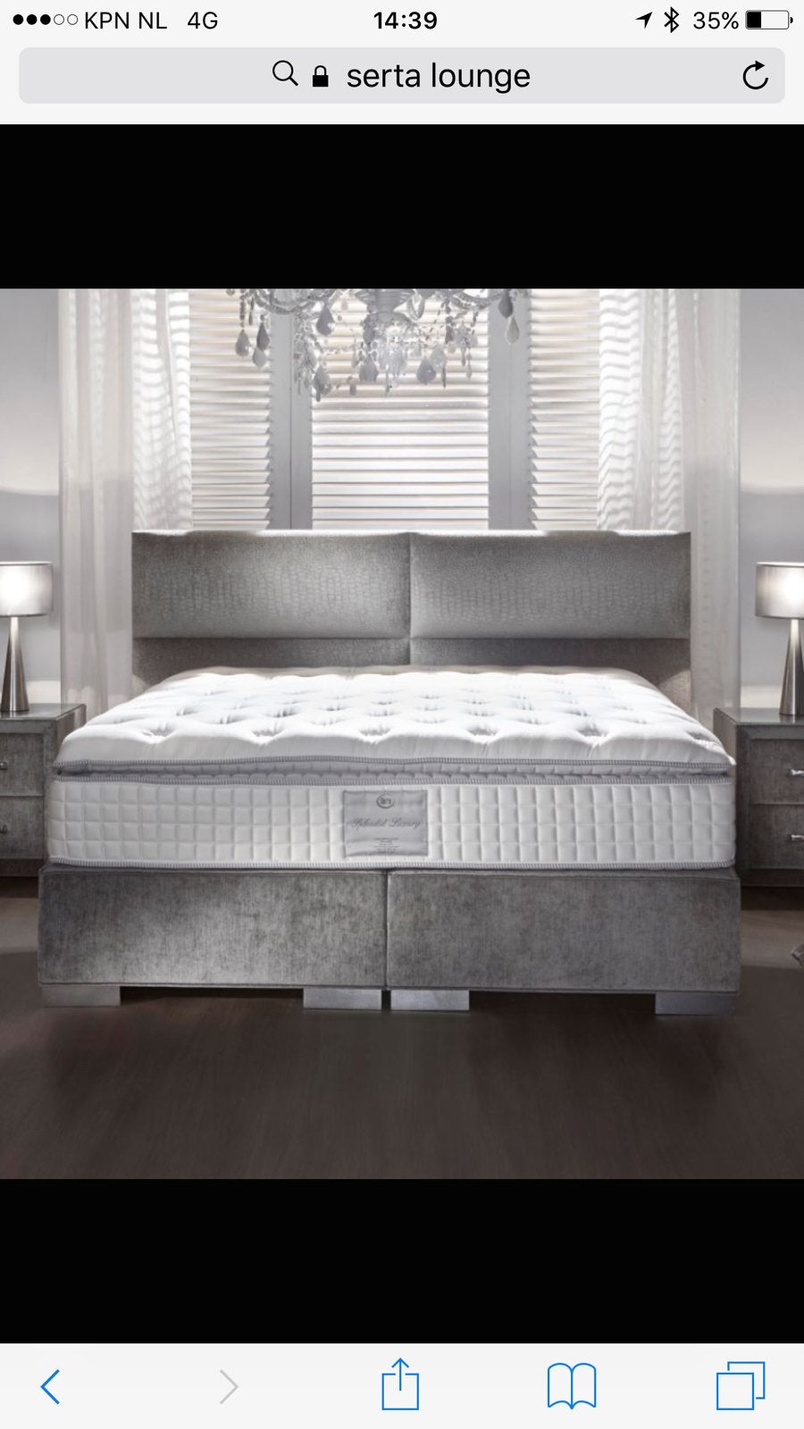 Serta Magnum 200x220 crocodile, Ophalen, Gebruikt, Tweepersoons, Bedbodem