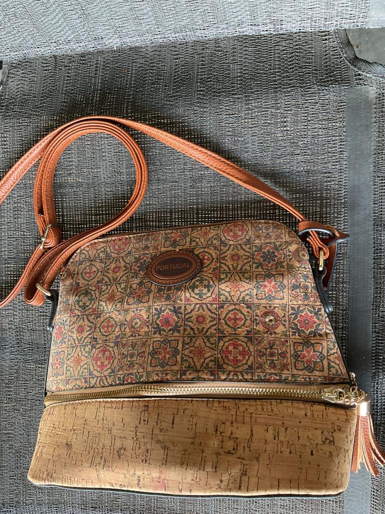 Vintage kurk crossbody tas – Portugal stijl, Kamille2, YBS, Schoudertasje, Ophalen of Verzenden