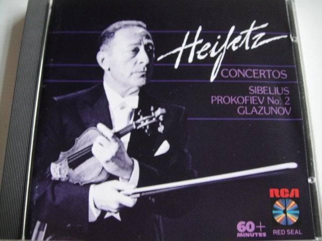 HEIFETZ Concertos Sibelius Prokofiev Glazunov CD RCA, Ophalen of Verzenden, Romantiek, Gebruikt, Orkest of Ballet