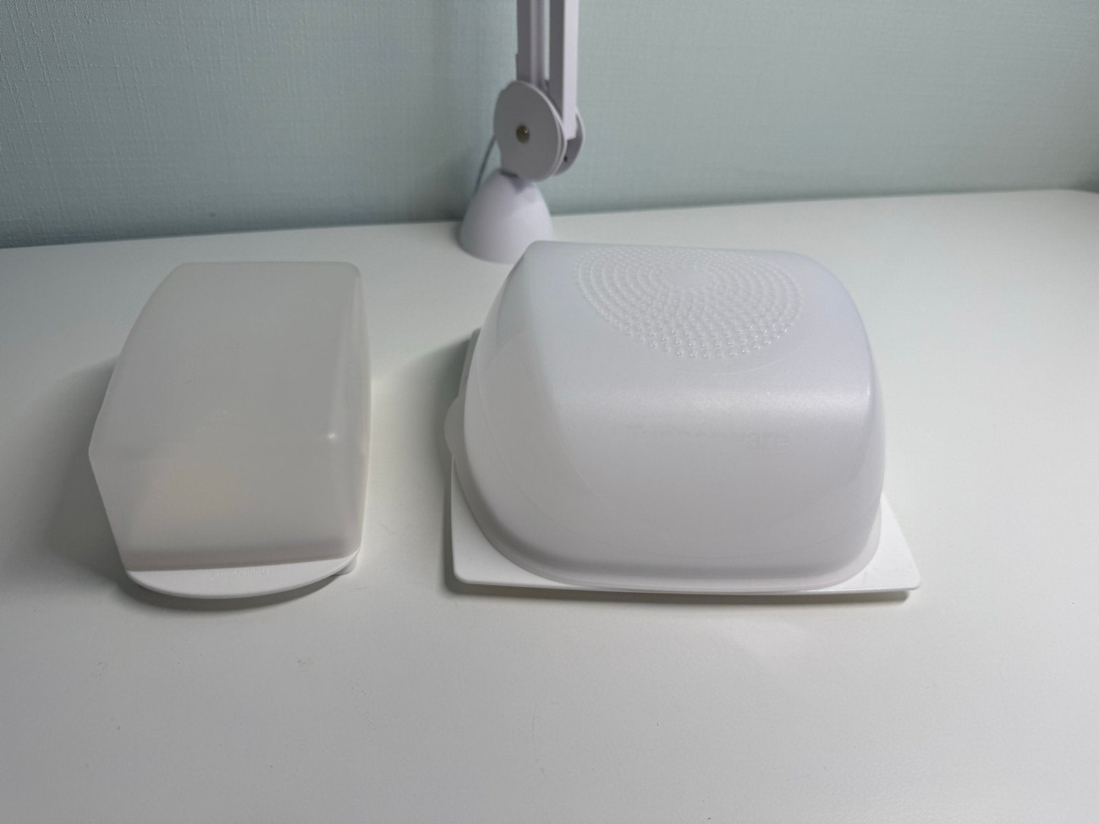 Tupperware Kaasdoos en Botervloot - Wit, Huis en Inrichting, Bewaardoos, Wit, Ophalen of Verzenden, Zo goed als nieuw