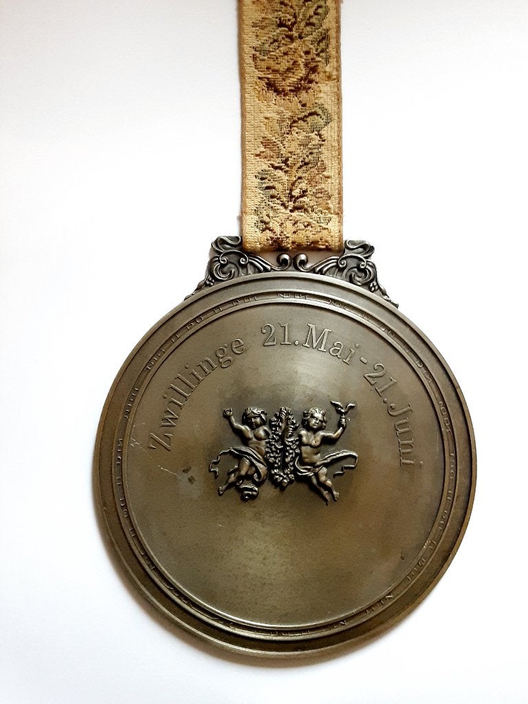 wandbord sterrenbeeld, tweelingen zinn-becker, Verzenden