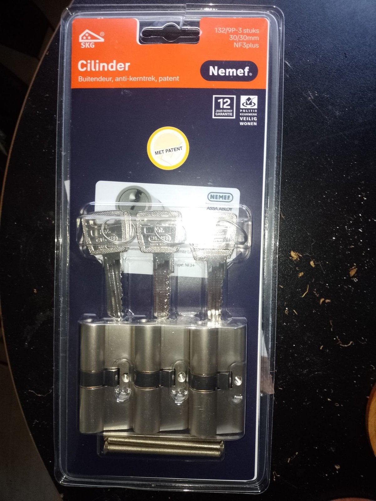 Nieuw Nemef Cilinder SKG 3-sterren 30/30mm (3 stuks), Ophalen of Verzenden, Nieuw, Slot