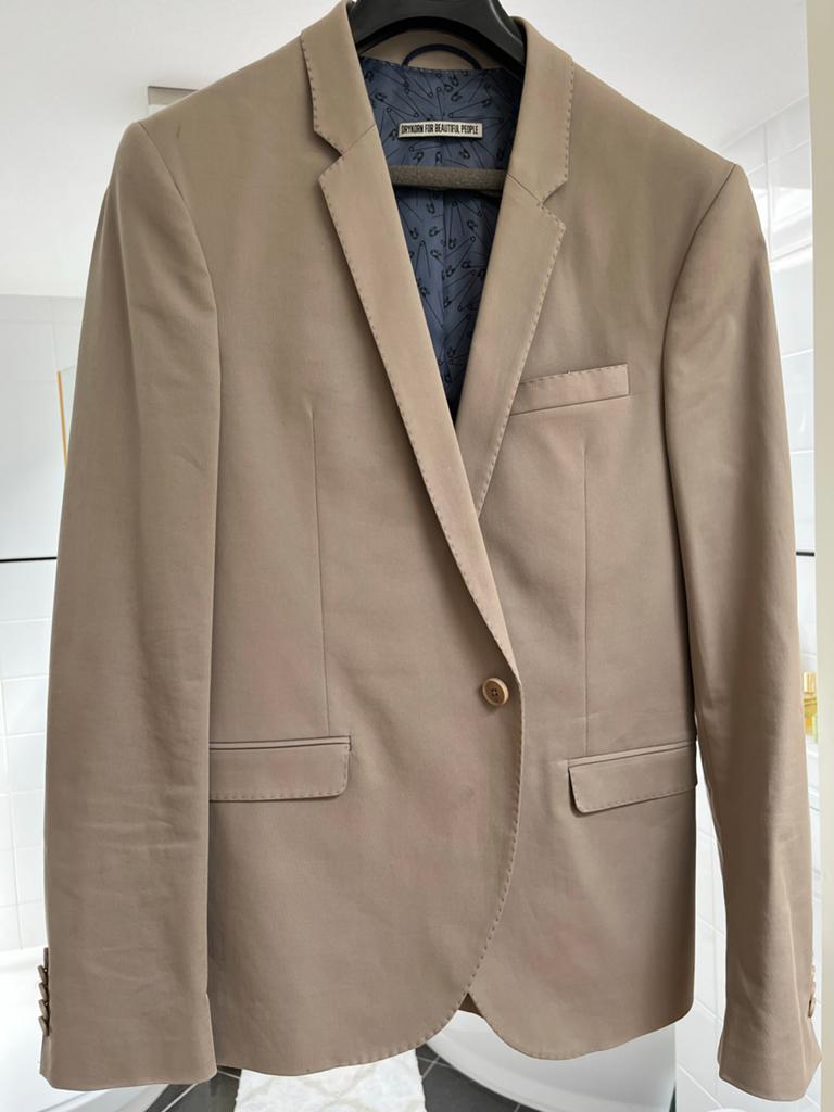 Drykorn Blazer Beige Maat 48 (M) - Zo goed als nieuw, Kleding | Heren, Ophalen of Verzenden, Zo goed als nieuw, Maat 48/50 (M)