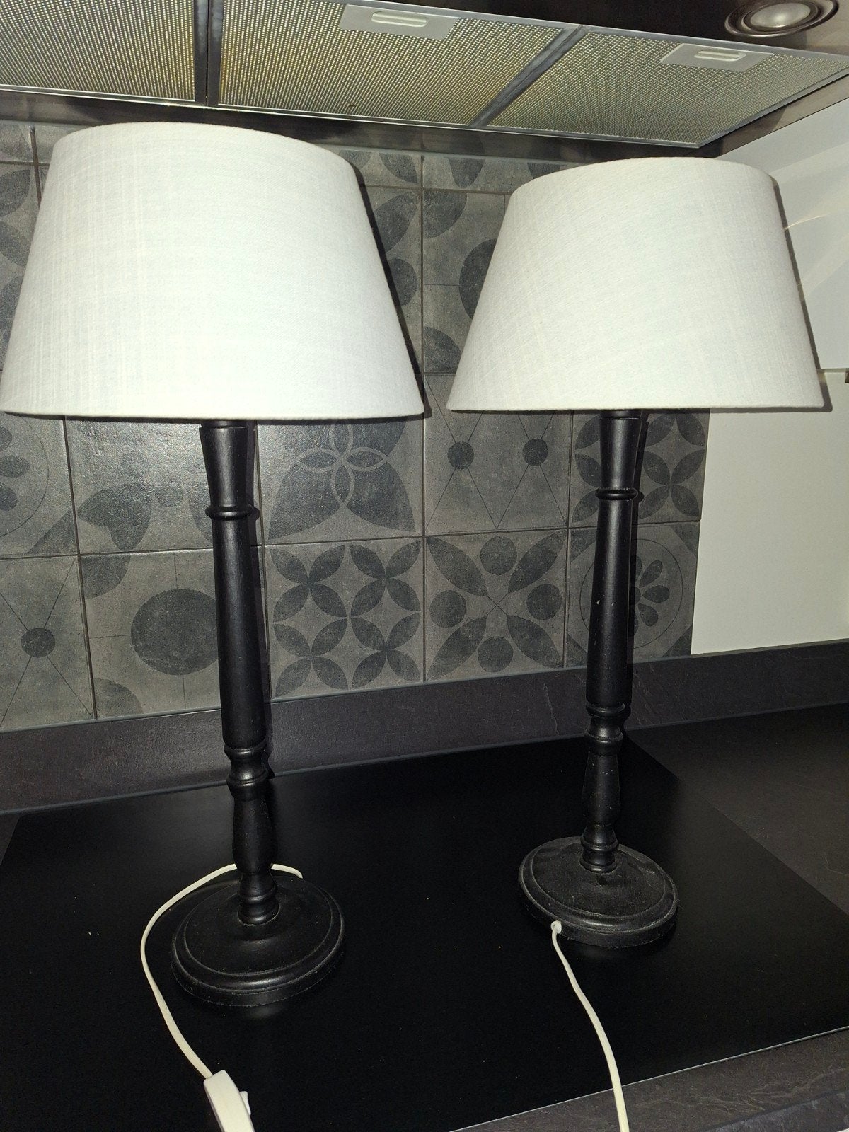 schemerlamp 2x, Ophalen, Gebruikt, E27 (groot), Met kap