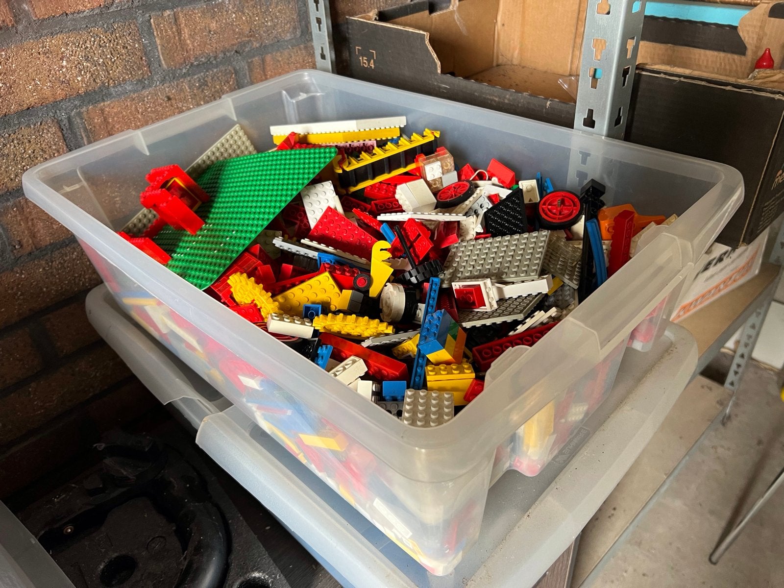 Grote partij LEGO stenen, grondplaten en rails, Ophalen, Gebruikt, Inclusief extra onderdelen, Lego