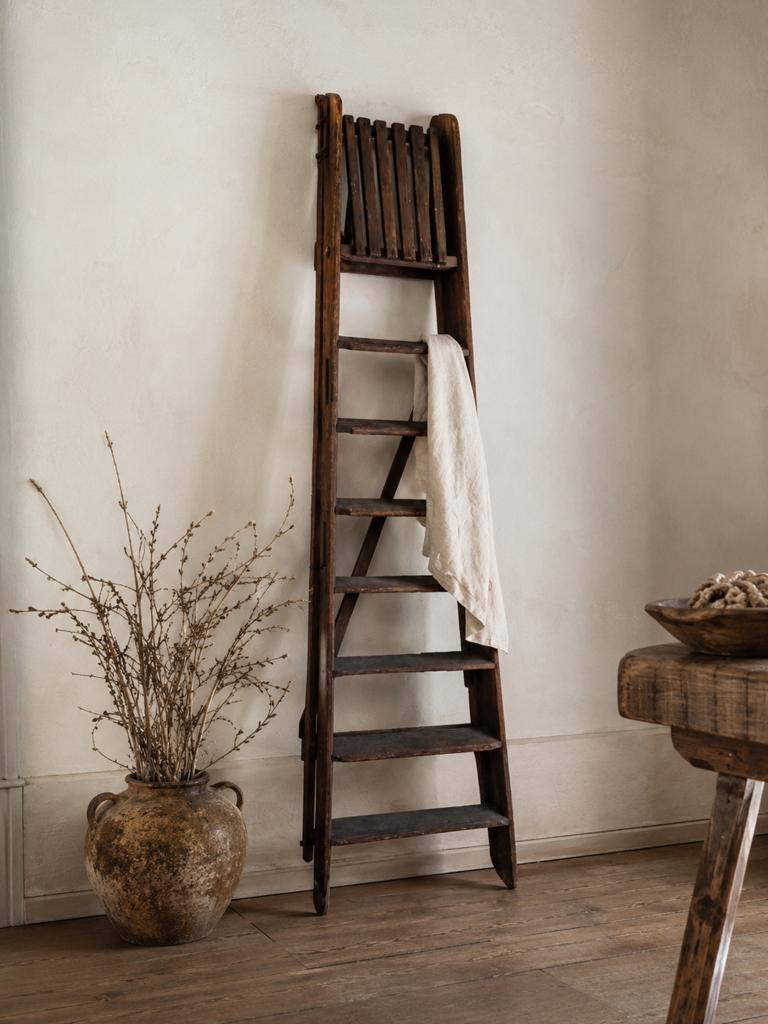 Oude Houten Schilderstrap | Decoratieve Ladder, Ophalen, Hout, Gebruikt, Meerkleurig