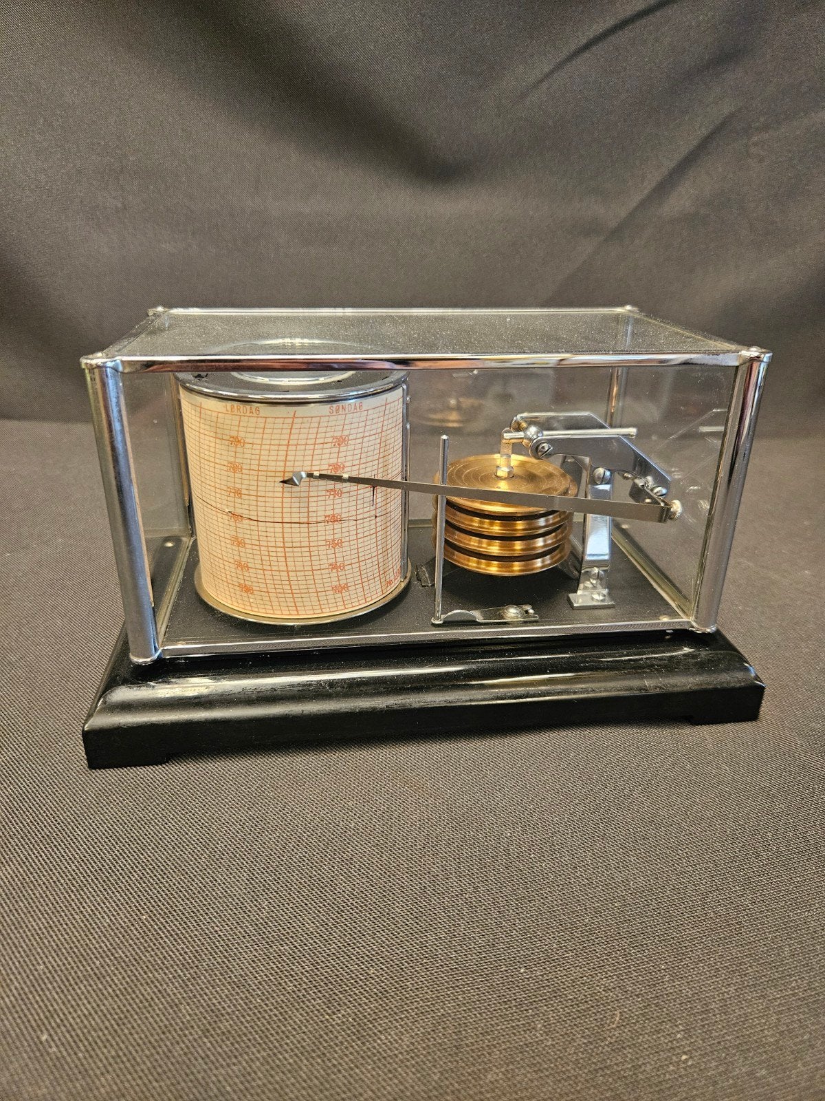 Barograaf / Barometer - Werkend en Decoratief, Gebruikt, Ophalen of Verzenden, Onbekend, Onbekend