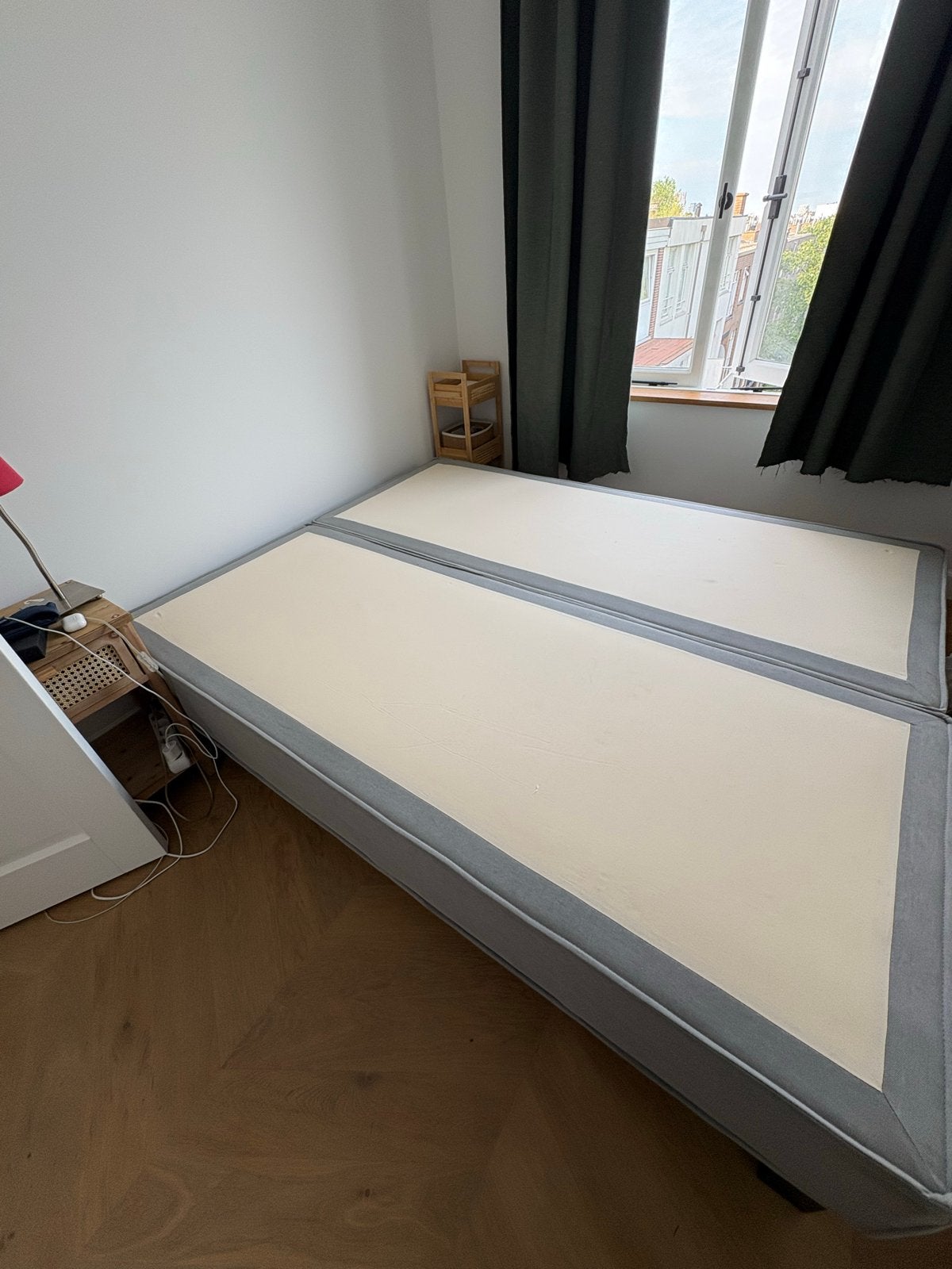 Twee boxsprings 80x200 cm - 5 jaar oud, Ophalen, Gebruikt, Tweepersoons, 80 cm