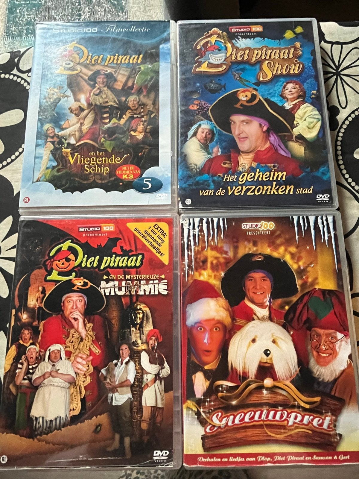 Grote collectie Piet Piraat DVD's - Studio 100, Gebruikt, Alle leeftijden, Nederlands, Familie