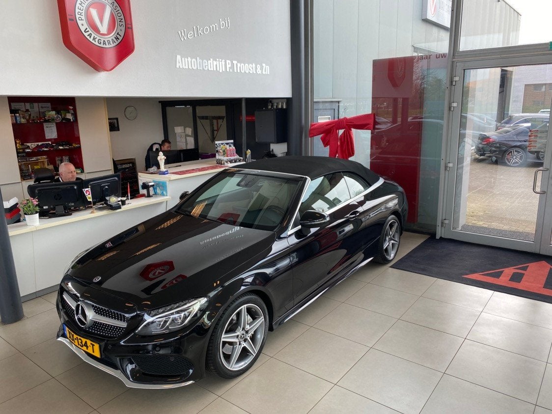 Mercedes-Benz C-Klasse Cabrio 180 Premium,AMG LineAutomaat,N, Auto's, 12 maanden, Achterwielaandrijving, 4 stoelen, Zwart