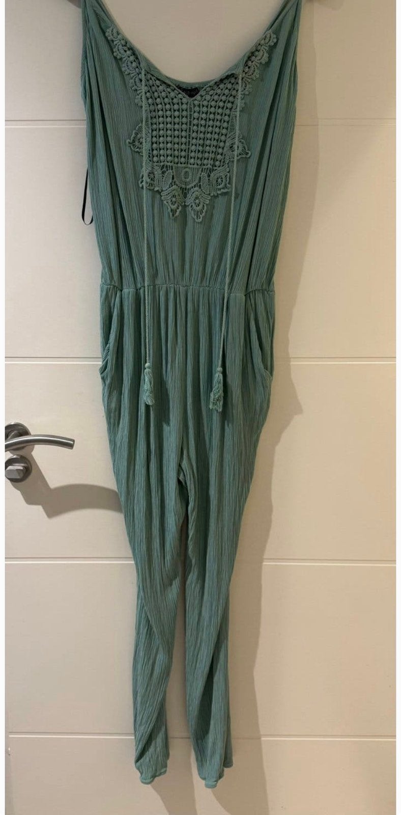 Ibiza style jumpsuit zeegroen 42 nieuwstaat, Ophalen, Zo goed als nieuw, Maat 42/44 (L)