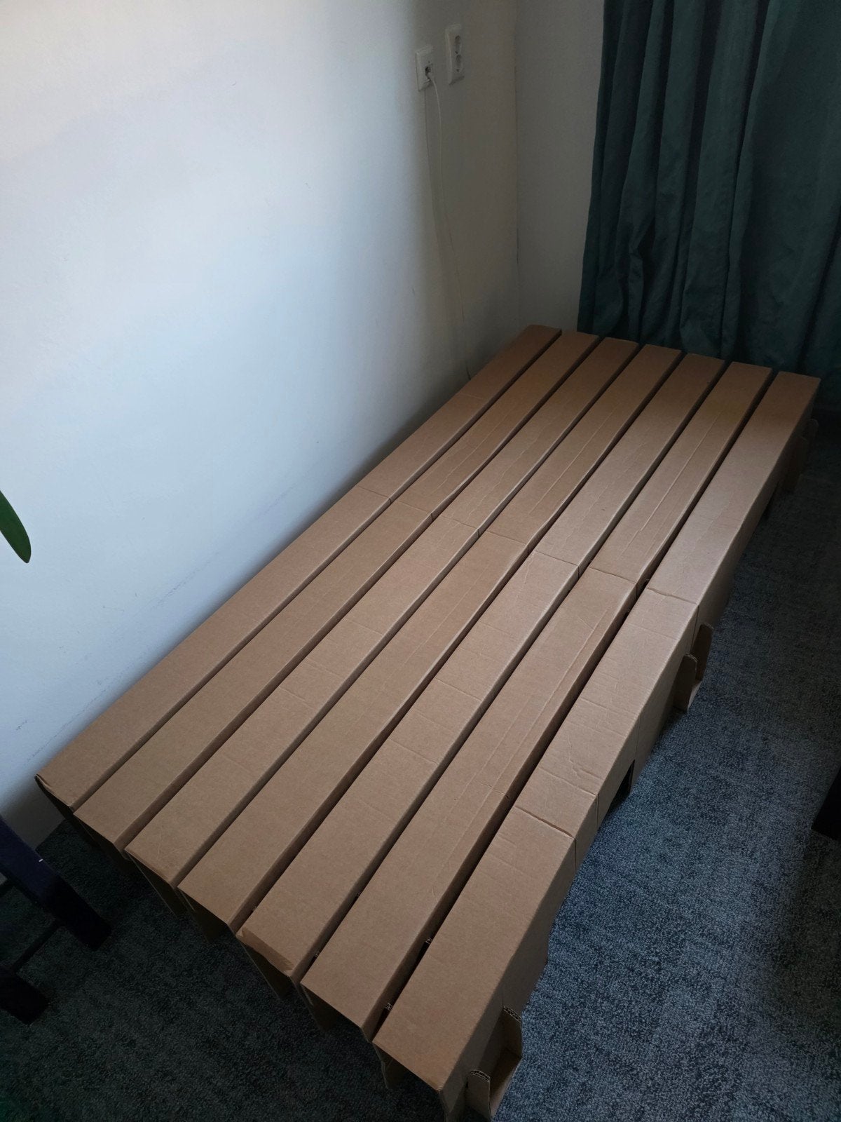 Kartonnen bed 90x200 cm, Ophalen, Overige materialen, 90 cm, Eenpersoons