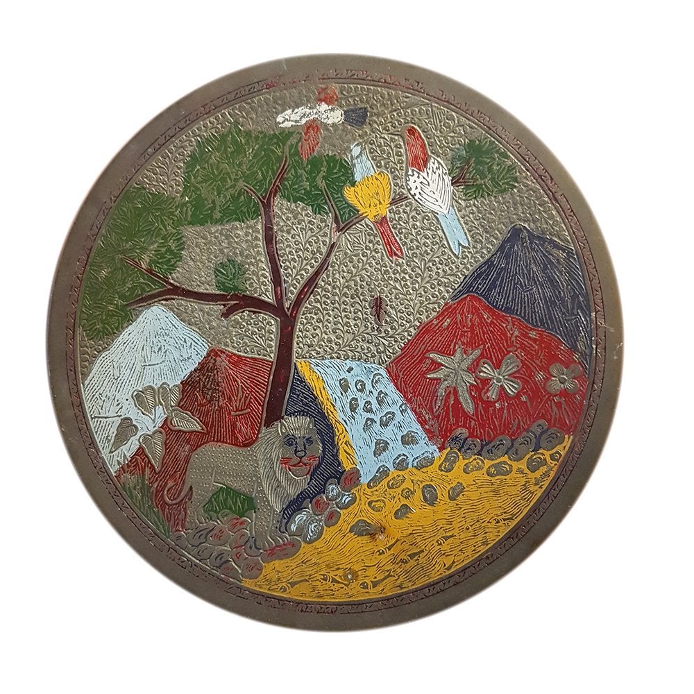 Vintage wandbord, Huis en Inrichting, Metaal, Gebruikt, -, 20 cm