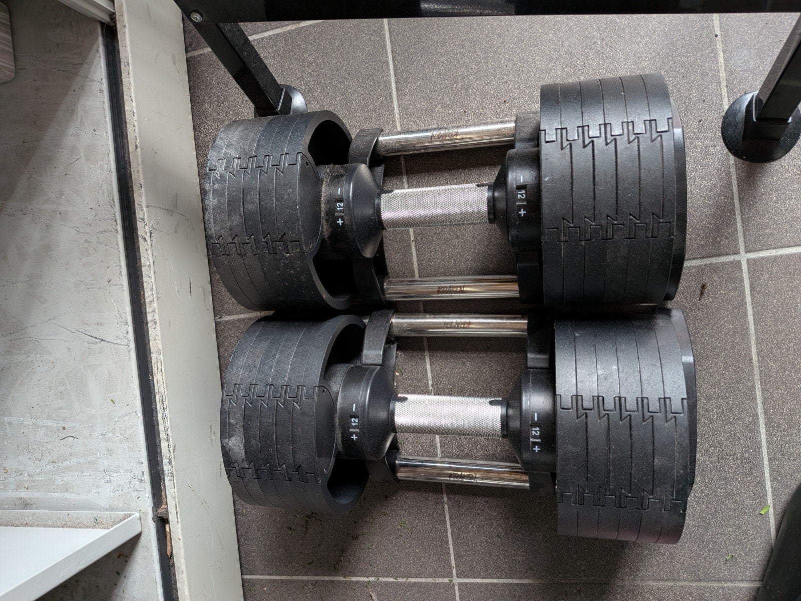 Verstelbare dumbells 20 kg, Sport en Fitness, Fitnessmaterialen, Ophalen, Zo goed als nieuw, Dumbbell