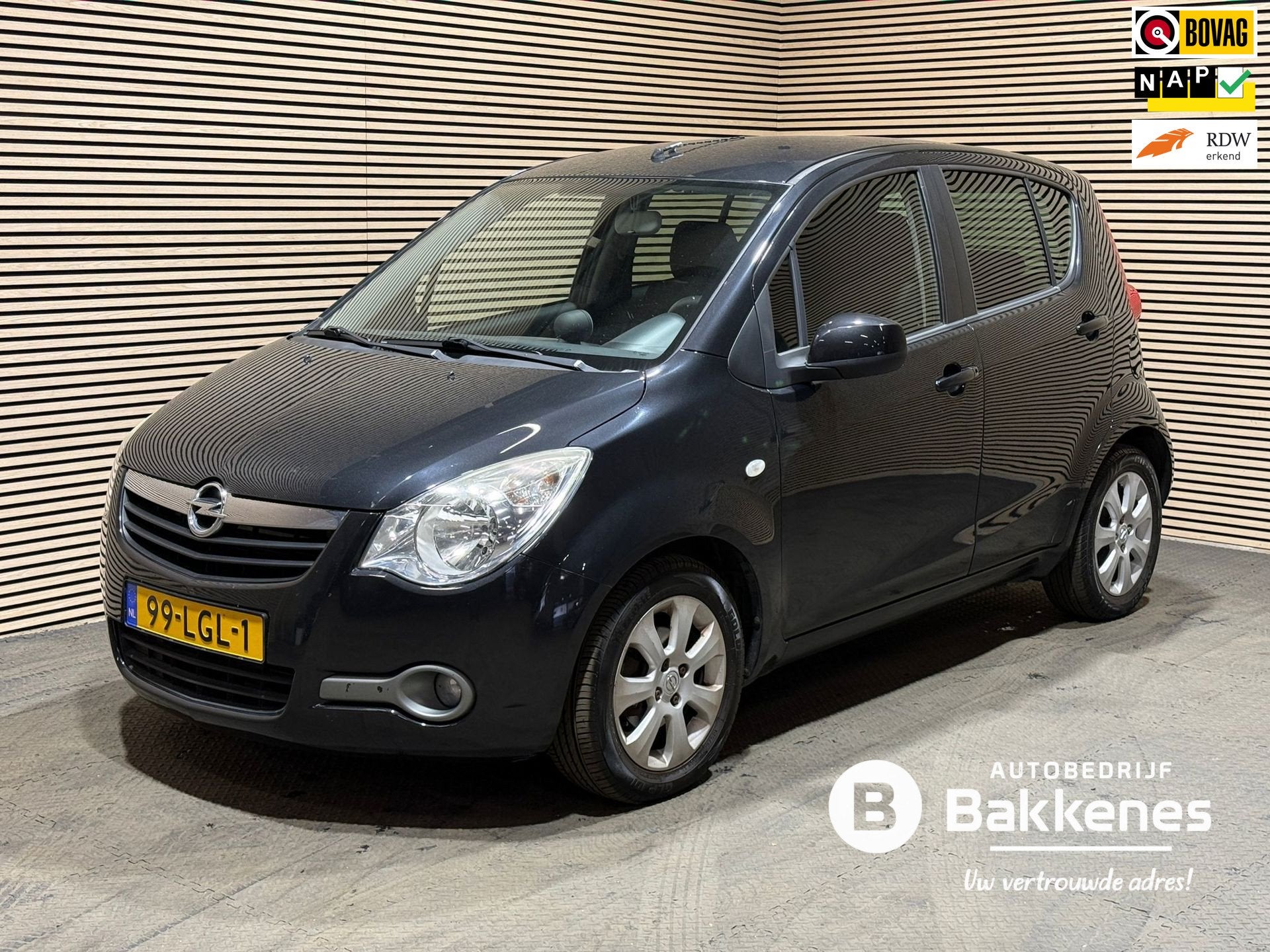 Opel Agila 1.2 Edition | Automaat | NAP | Airco | Vol onderh, Auto's, 4 cilinders, Zwart, Origineel Nederlands, Bedrijf