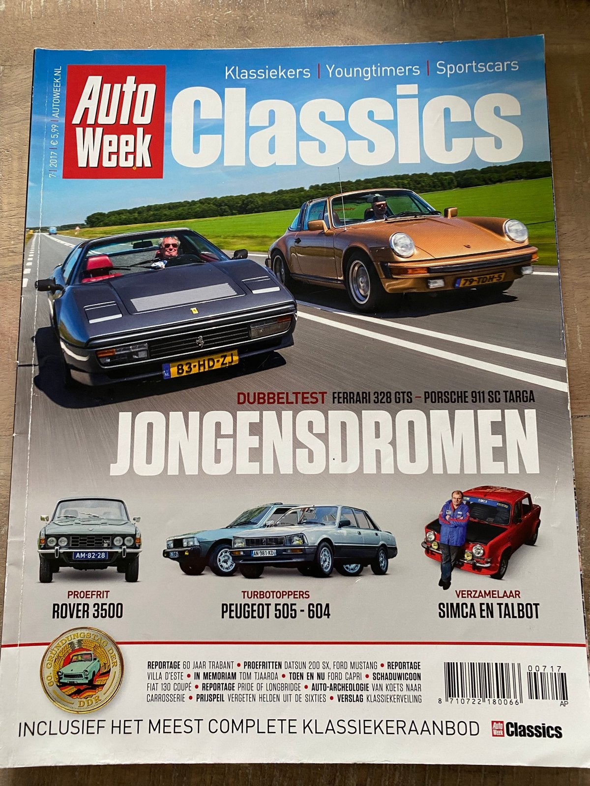 AutoWeek Classics Ferrari 328GTS &  Porsche 911 SC Targa, Boeken, Auto's | Folders en Tijdschriften, Ophalen of Verzenden, Zo goed als nieuw