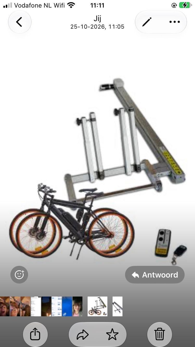 Electrisch bedienbare Fietsendrager voor in garage camper, Ophalen of Verzenden, Nieuw