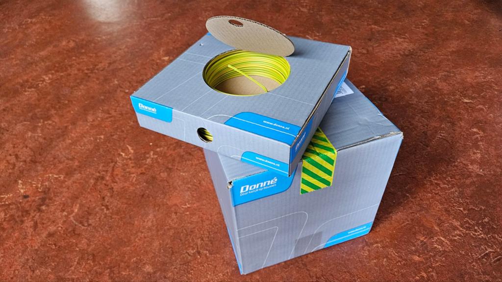VD draad 100M aardedraad 2,5mm² geel/groen Installatiedraad, Ophalen of Verzenden, Nieuw, Kabel of Snoer