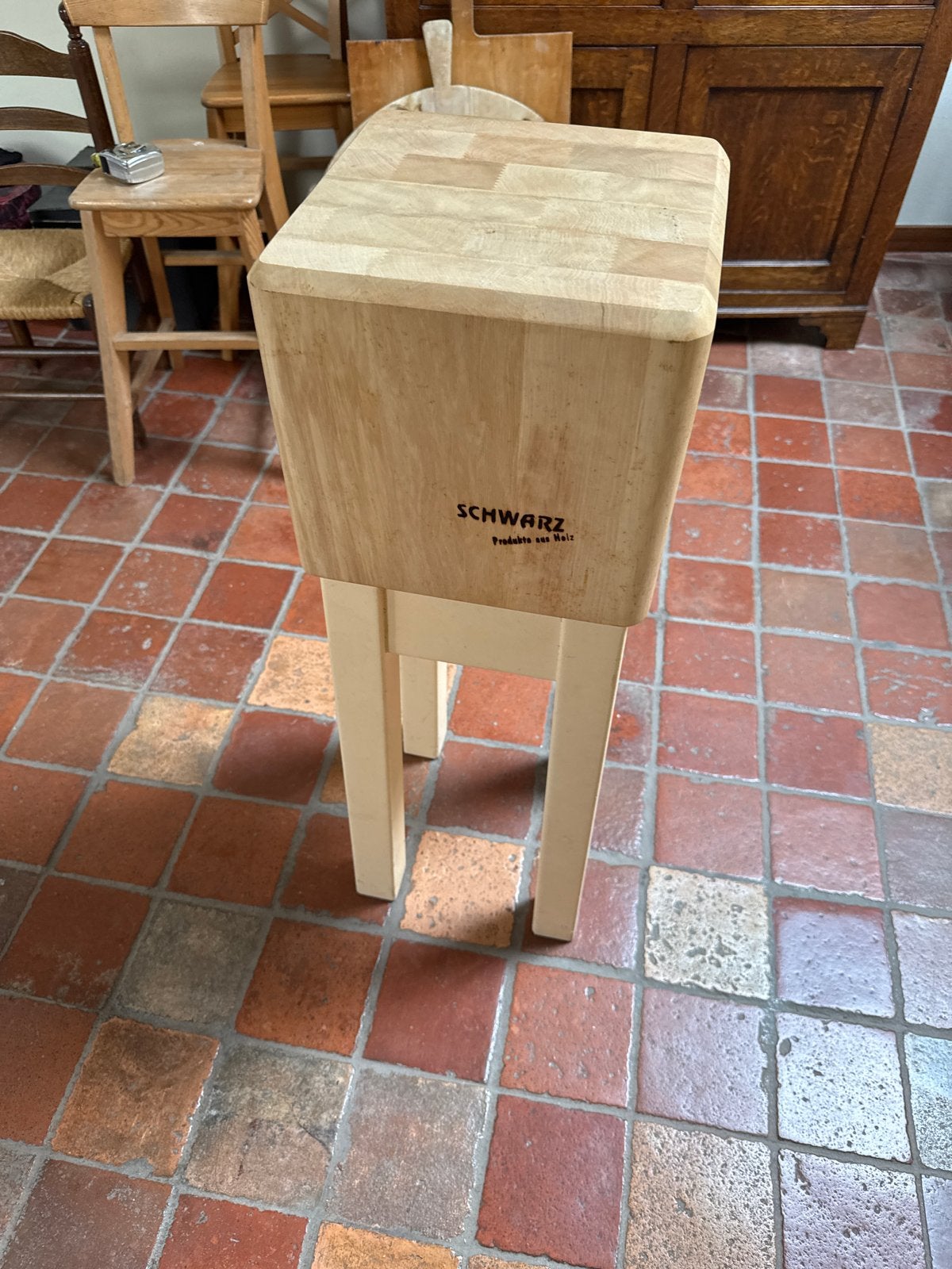 Robuust hakblok van Schwarz, massief hout, Ophalen, Hout, Overige typen, Gebruikt