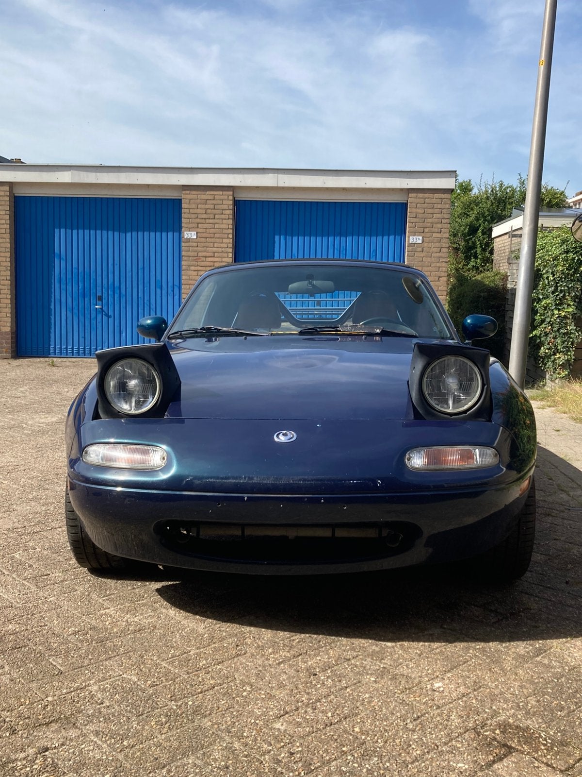Mazda MX-5 1.6 I 1996 Blauw/Groen, Achterwielaandrijving, 40 €/maand, 4 cilinders, Handgeschakeld