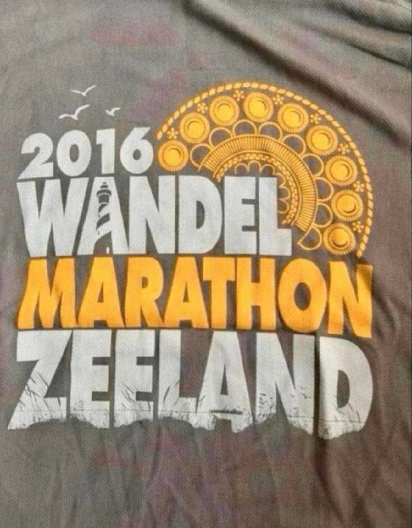 T-shirt Kustmarathon (2016), Ophalen of Verzenden, Nieuw, Maat 48/50 (M), Grijs