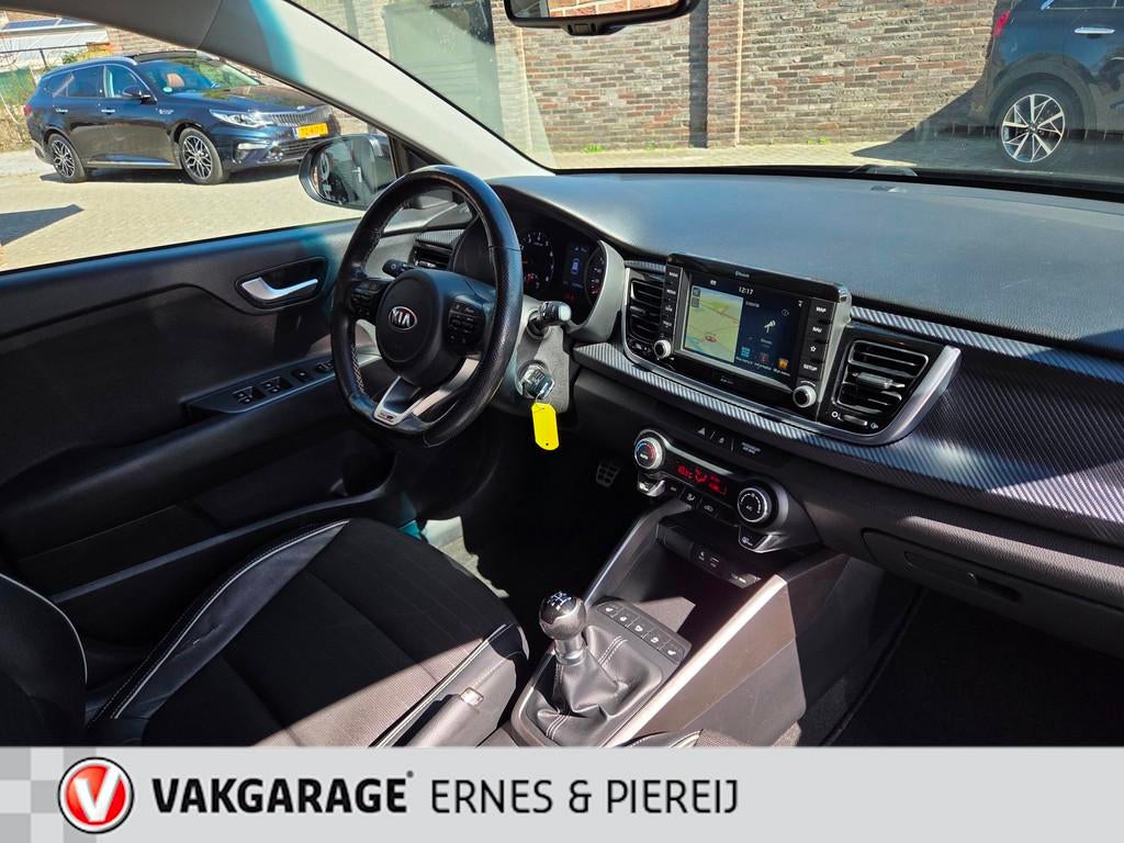 Kia Rio 1.0 TGDI GT-Line *Garantie mogelijk tot 25-02-2029, Auto's, Voorwielaandrijving, Gebruikt, Zwart, Zwart