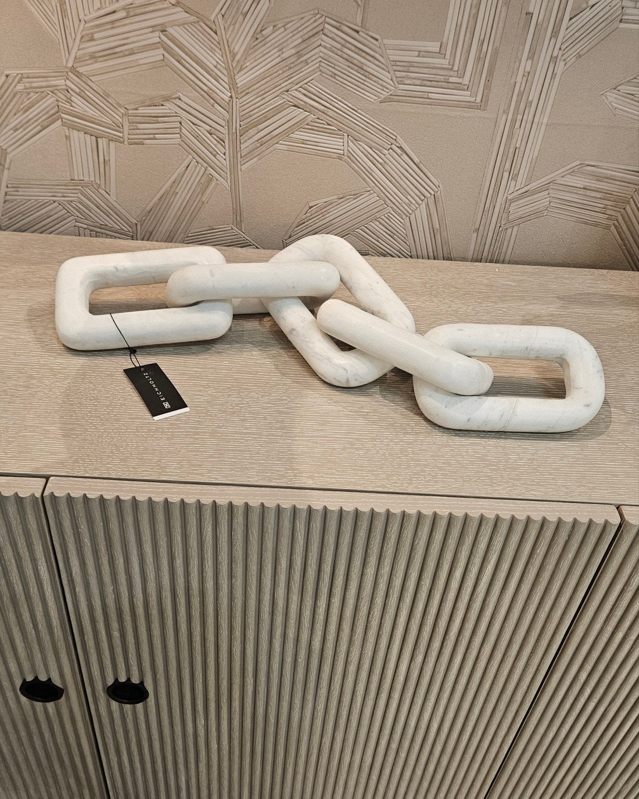 EICHHOLTZ NIEUW Salda Decoratie Object Wit Marmer, Overige stijlen, Nieuw, Ophalen of Verzenden, Natuurlijk materiaal