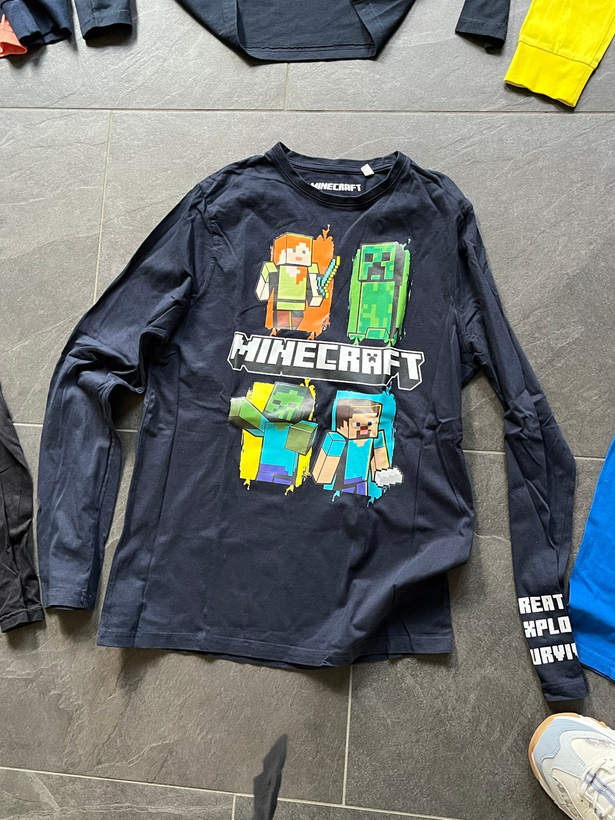 Minecraft Longsleeve - Zo goed als nieuw, Ophalen of Verzenden, Zo goed als nieuw, Jongen, Shirt of Longsleeve