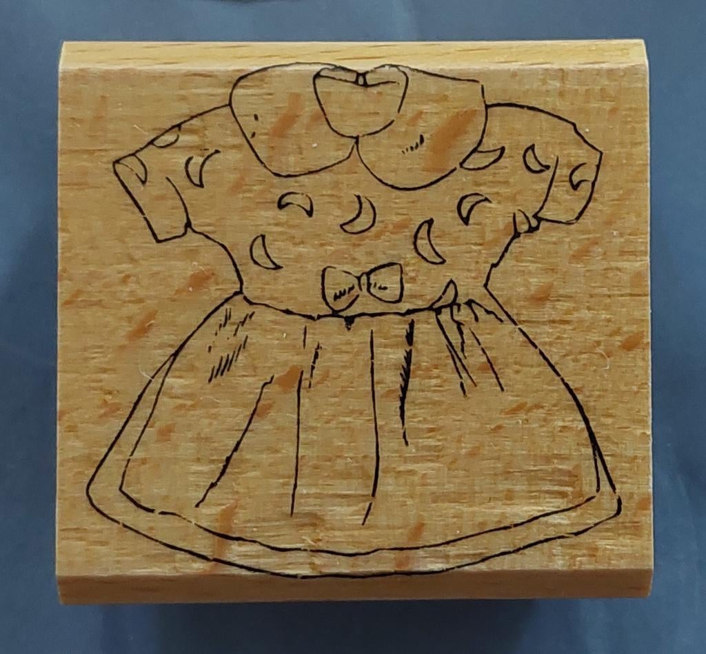 Mariëtte Verhees - Art Stamps - Baby Jurkje, Ophalen of Verzenden, Zo goed als nieuw, Houten stempel