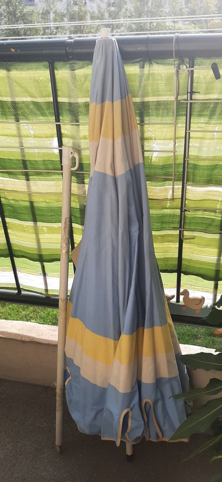Grote  Vintage Parasol, Tuin en Terras, Parasols, Ophalen, Gebruikt, Kantelbaar, 1 tot 2 meter