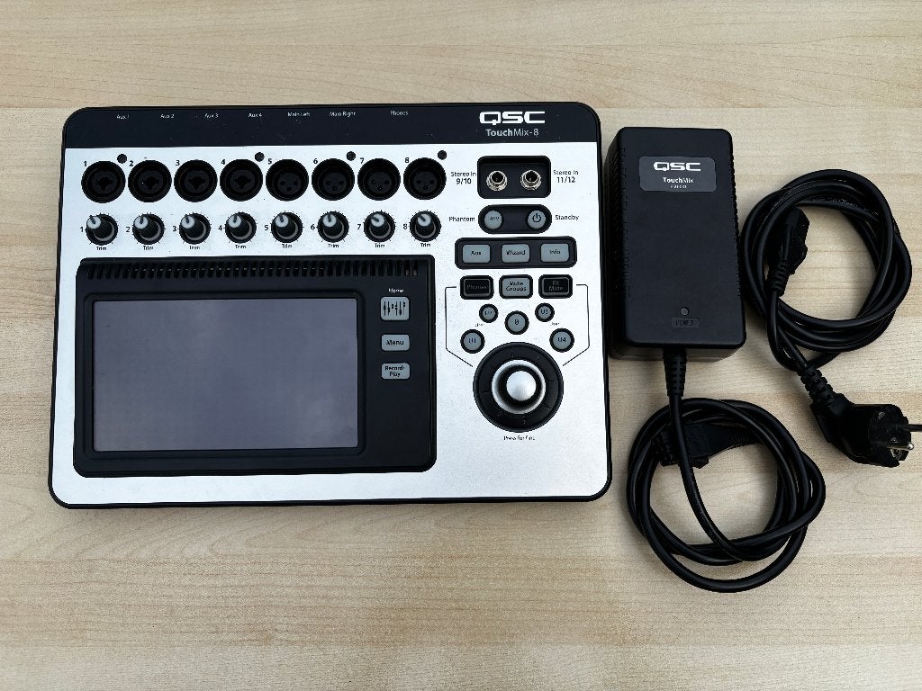 QSC Touchmix 8 Digitaal mengpaneel, Muziek en Instrumenten, Mengpanelen, Ophalen, Zo goed als nieuw, 10 tot 20 kanalen, Microfooningang