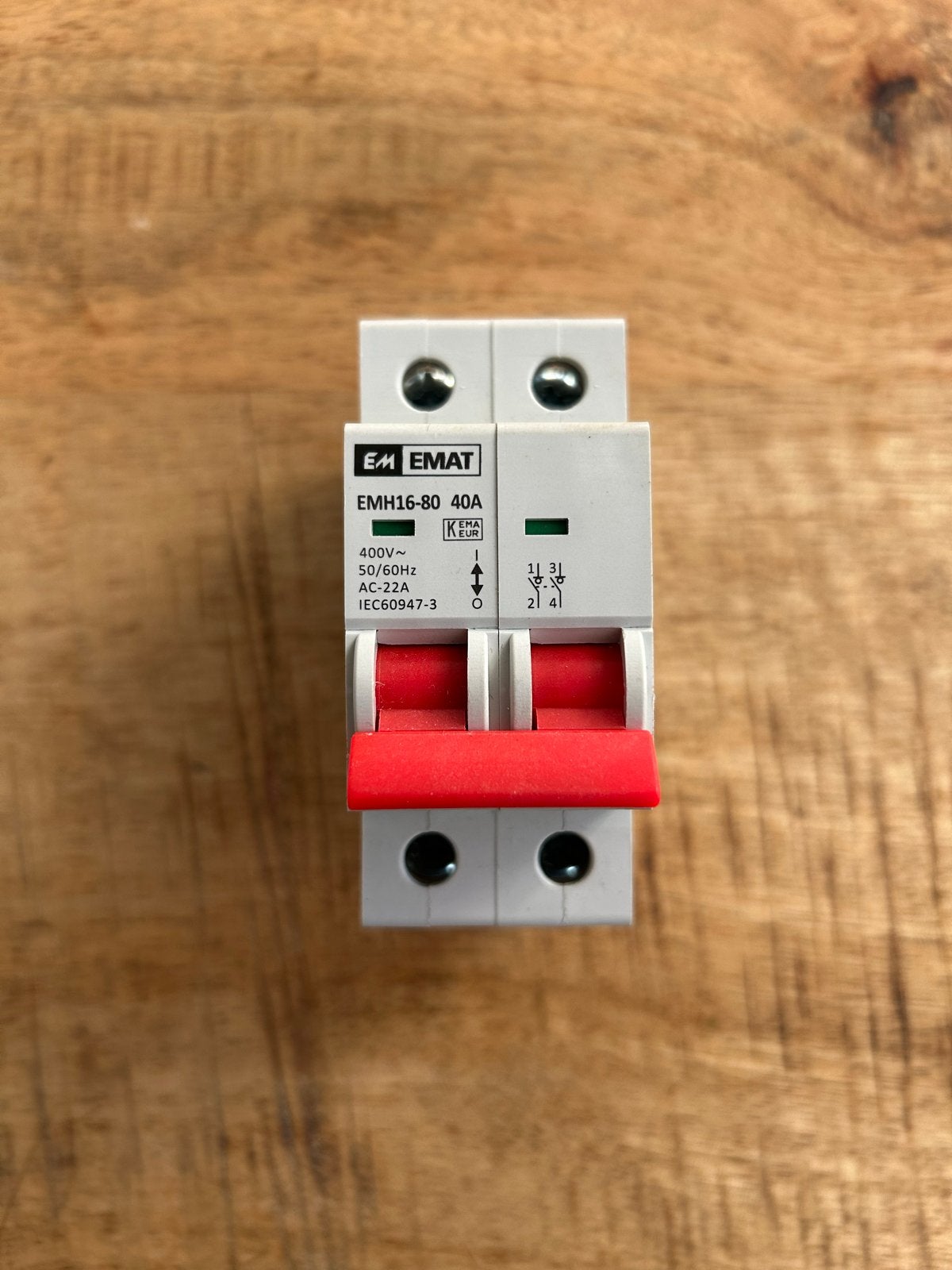 Emat Hoofdschakelaar 1-fase EMH 16-80 40A, Ophalen of Verzenden, Gebruikt, Emat, Schakelaar
