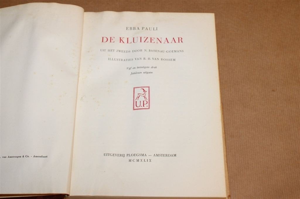 Kluizenaar — Ebba Pauli, Jubileumuitgave 1949, Ophalen of Verzenden, Gelezen