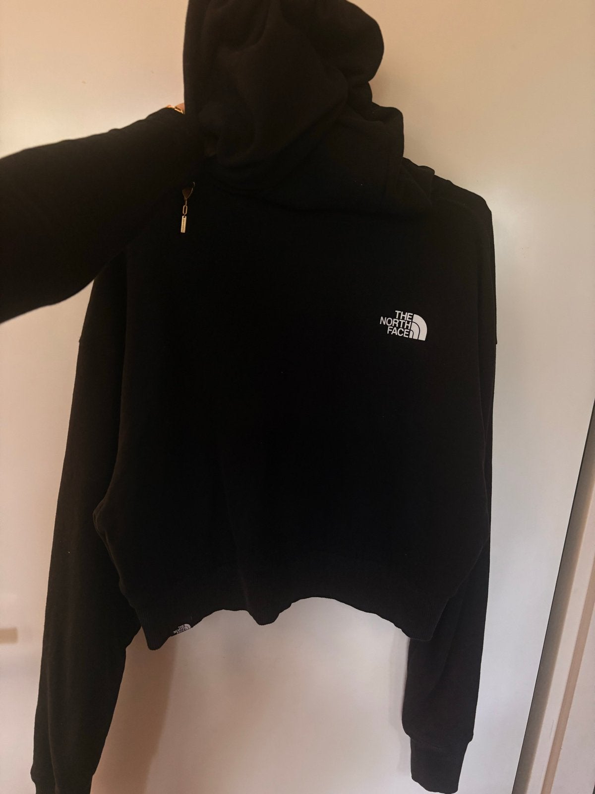 The North Face Cropped Hoodie Zwart Maat M, Ophalen of Verzenden, Zo goed als nieuw, Maat 38/40 (M), Zwart