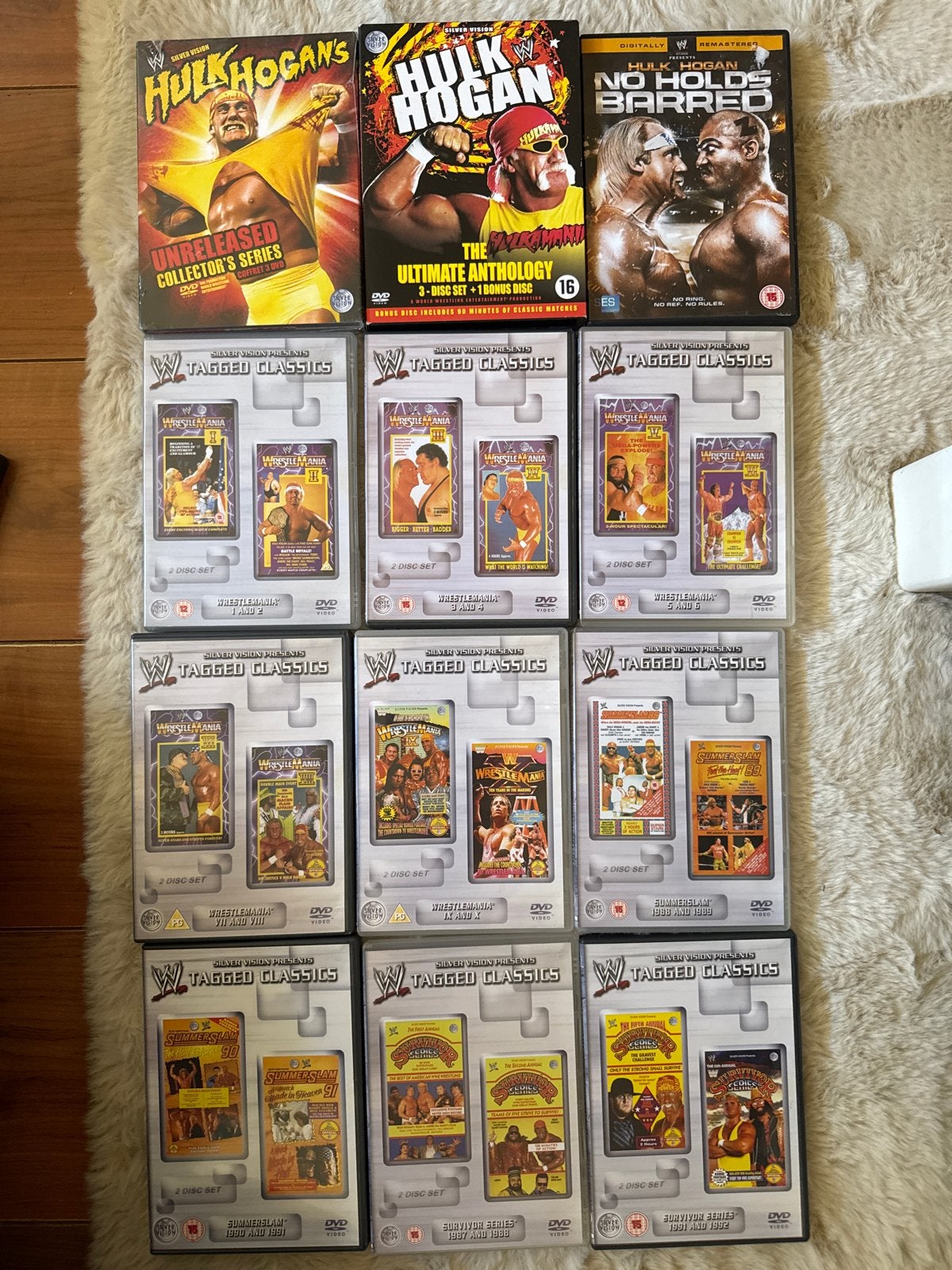 Hulk Hogan WWE DVD Collectie - Tagged Classics & Meer, Vanaf 16 jaar, Engels, Ophalen of Verzenden, Zo goed als nieuw