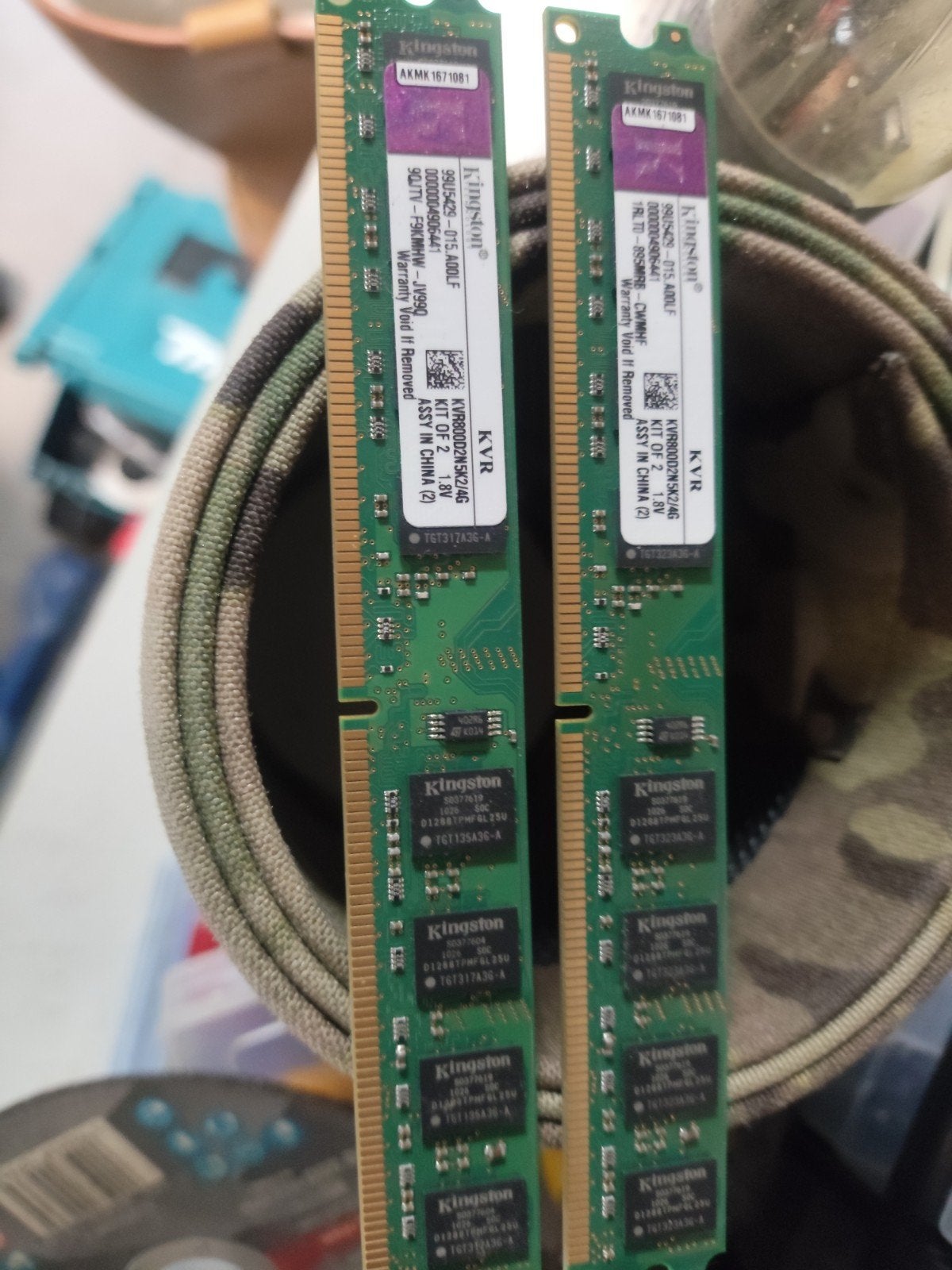 Kingston KVR DDR2 RAM Geheugen 2x 2GB (4GB totaal), Gebruikt, Server, Ophalen of Verzenden, DDR2