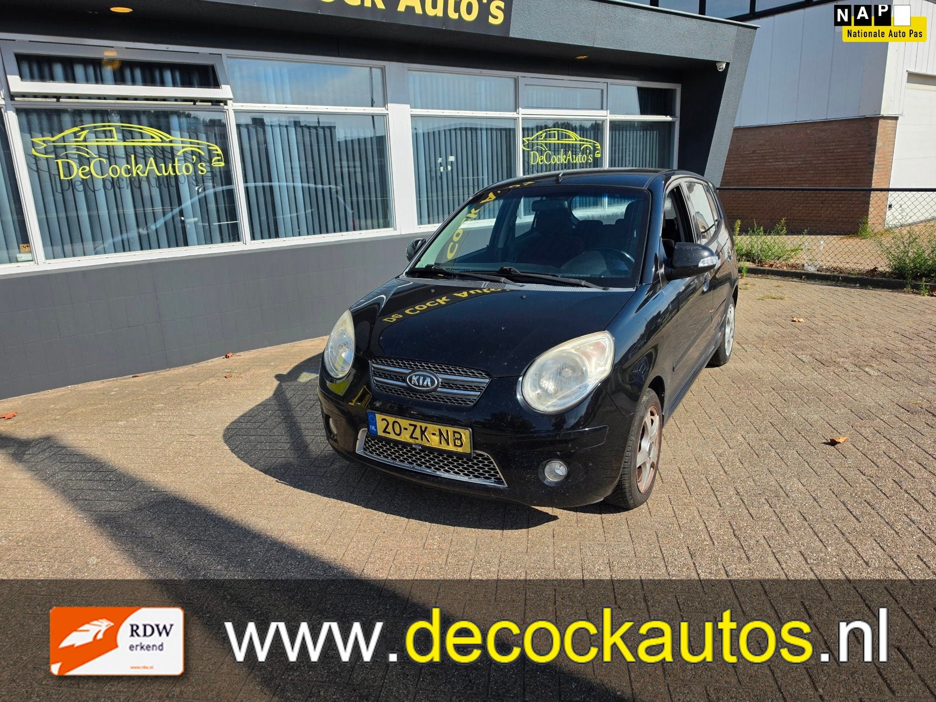 Kia Picanto 1.1 X-ecutive/ APK 07-2027, 4 cilinders, 400 kg, Zwart, Bedrijf