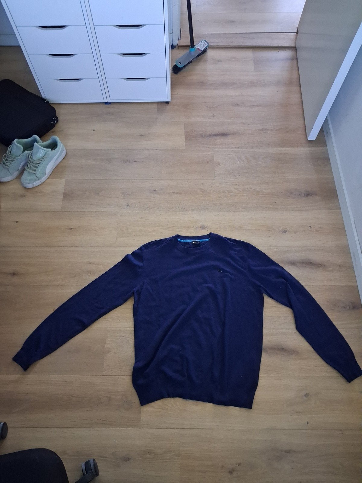 Diesel blauwe wollen trui XL - Comfortabel & Stijlvol, Diesel, Blauw, Maat 56/58 (XL), Ophalen of Verzenden