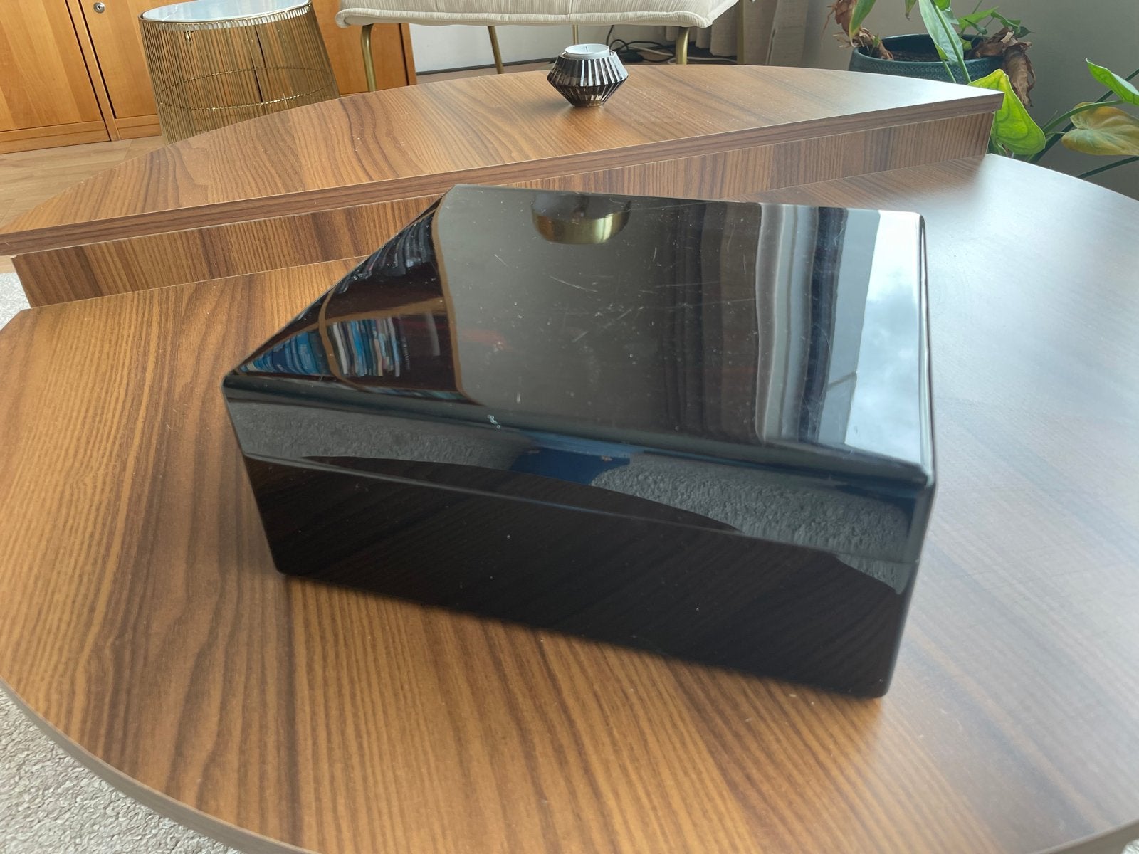 Luxe Walwood Humidor met inhoud - Zwart met Hygrometer, Verzamelen, Ophalen, Zo goed als nieuw, Overige typen