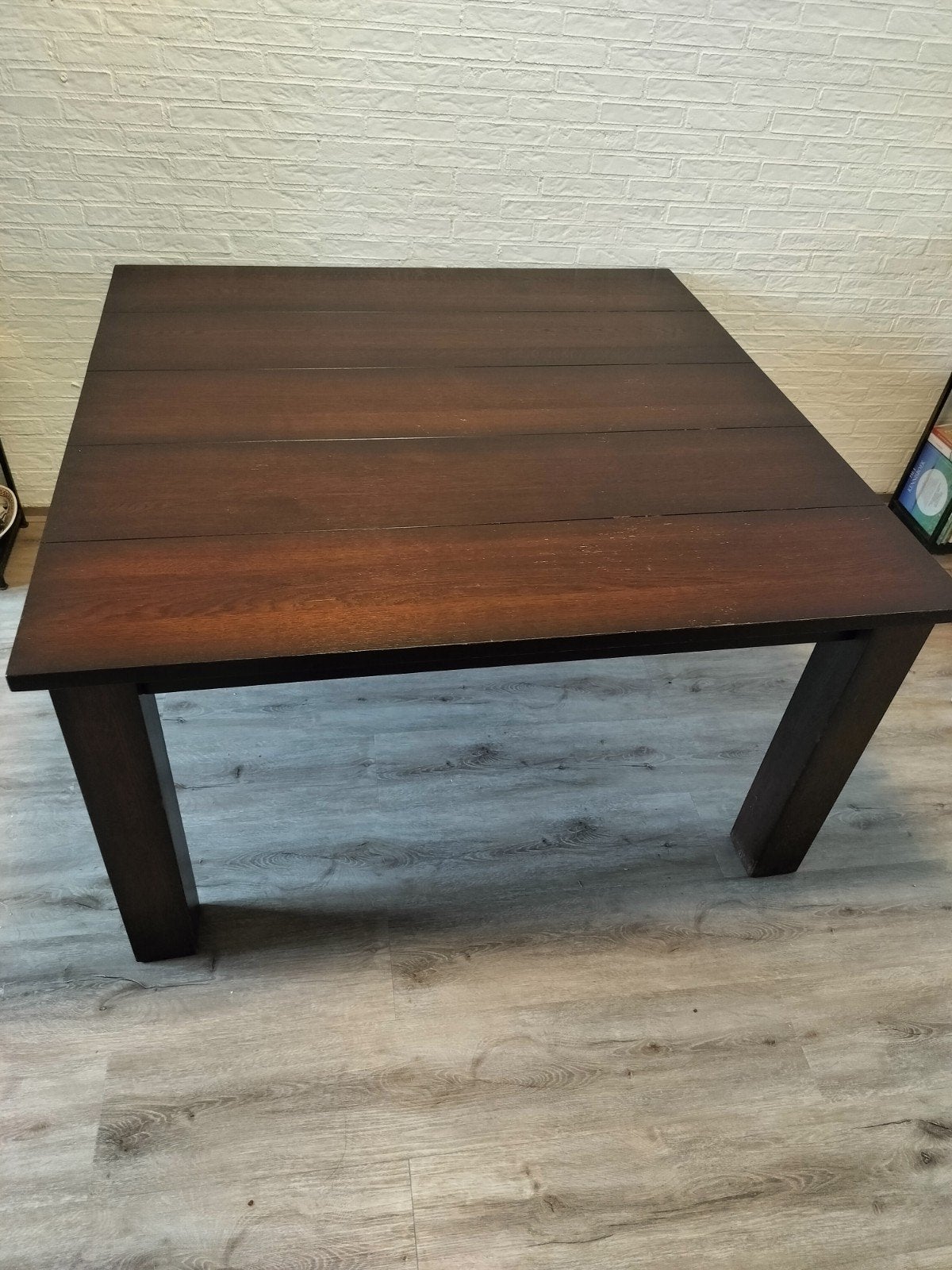 Tafel van eikenhout 140x140, Huis en Inrichting, Tafels | Eettafels, Ophalen of Verzenden, Rechthoekig, Eikenhout, 50 tot 100 cm