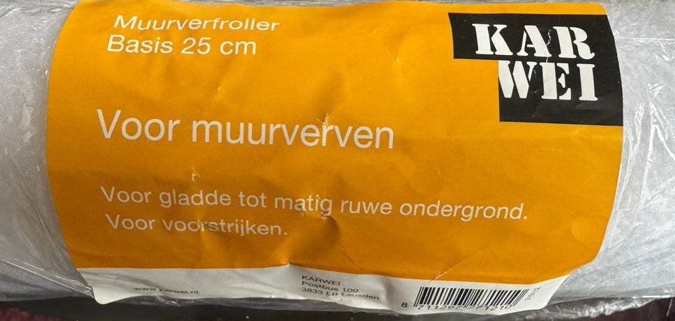 Karwei Muurverfroller Basis 25 cm - 12 stuks NIEUW, Ophalen, Nieuw, Verfroller