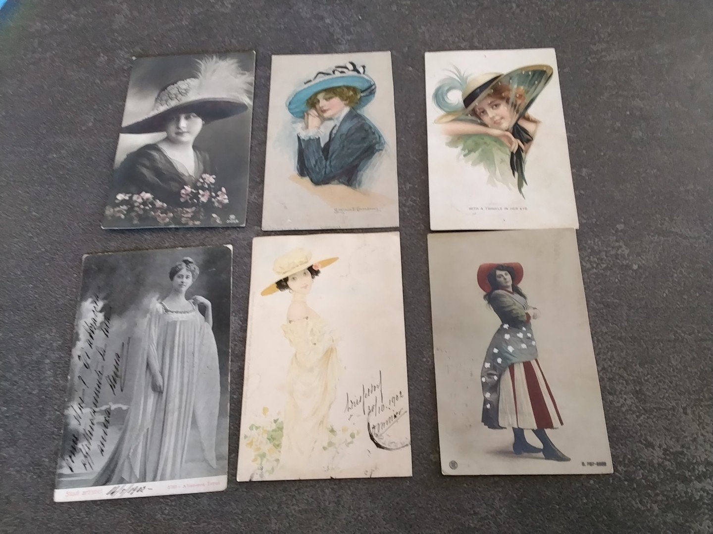 15 Fantasiekaarten Jonge vrouwen, Ophalen of Verzenden, 1920 tot 1940, Gelopen, Overige thema's