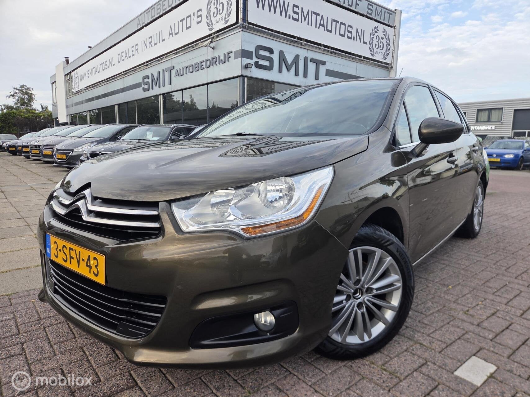 Citroen C4 1.6 VTi Ligne Business Ecc/CC/Nav/PDC/Trekhaak, Auto's, Voorwielaandrijving, Euro 5, Stof, Zwart