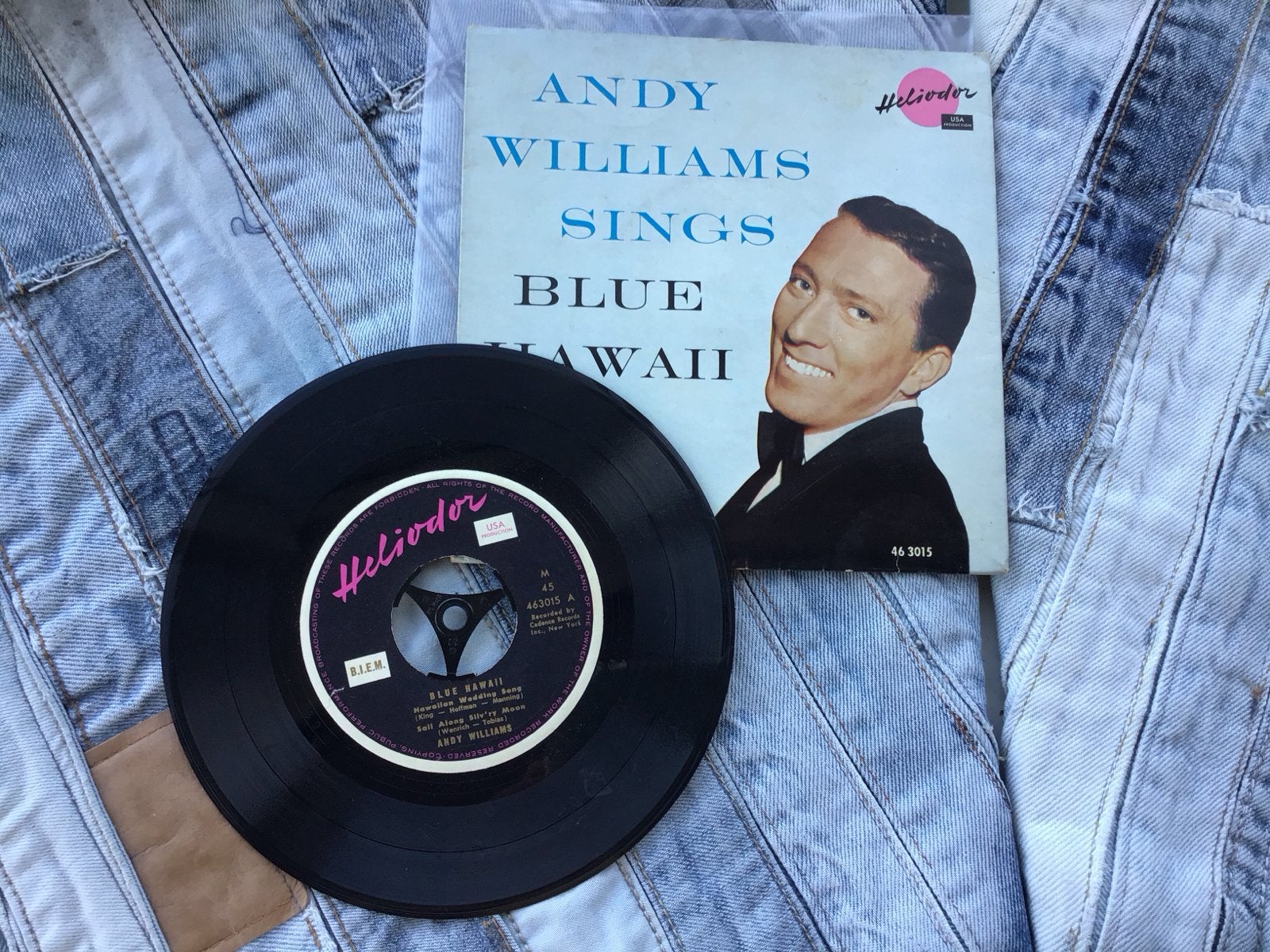 Andy Williams Sings Blue Hawaii - Heliodor 45 toeren, Gebruikt, Pop, 7 inch, EP