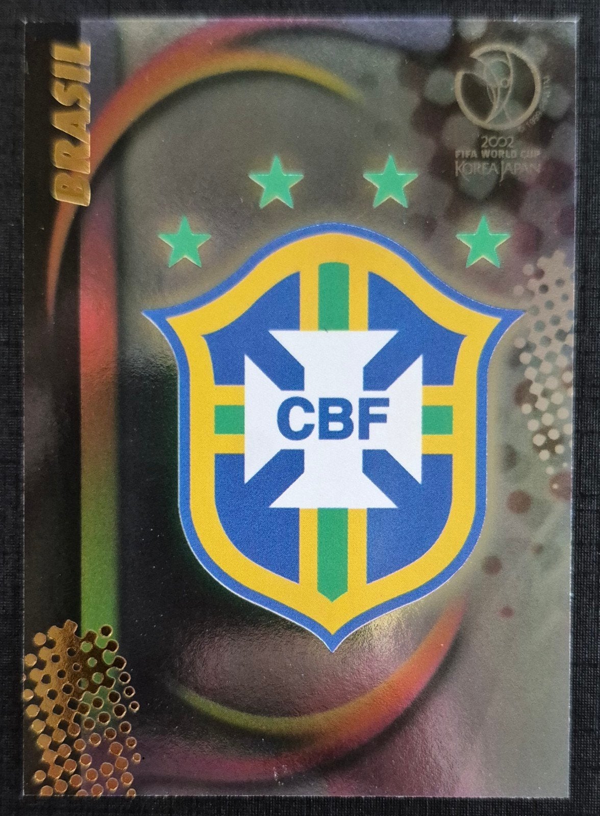 Panini embleem Braziliaanse voetbalbond WK 2002, Ophalen of Verzenden, Zo goed als nieuw, Buitenlandse clubs, Poster, Plaatje of Sticker
