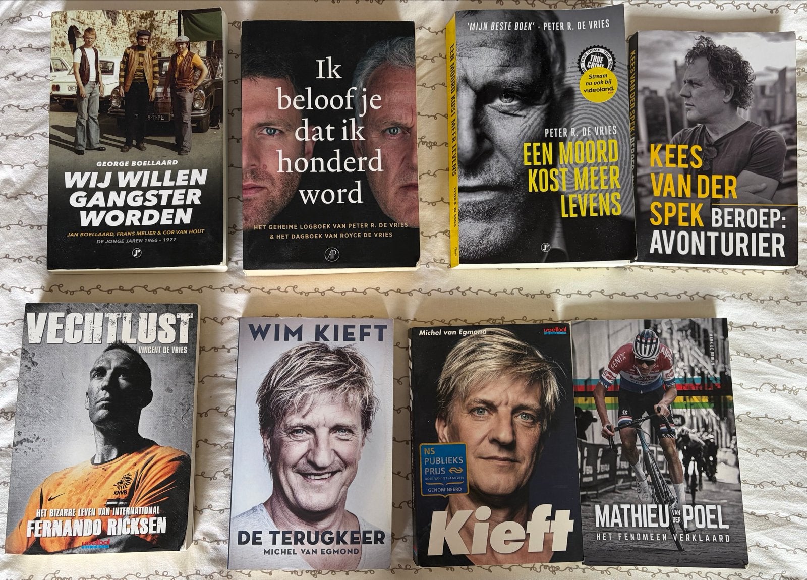 8x Boeken: Peter R. de Vries, Kees van der Spek, Michel van, Ophalen of Verzenden, Gelezen, Nederland